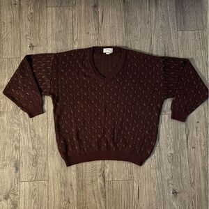 Vintage 80s Gala Daniele‎ Vignozzi Italy Mens XL Geo Pattern Sweater